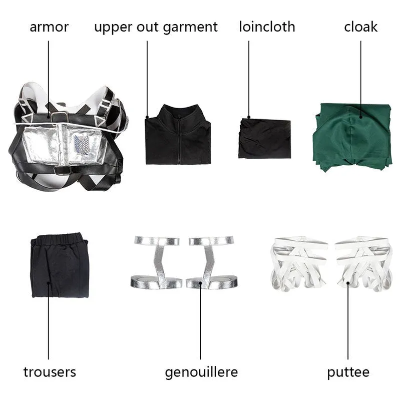 Anime Attack on Titan: The Final Season 4 Levi Ackerman Uniform Set Cosplay Costumes