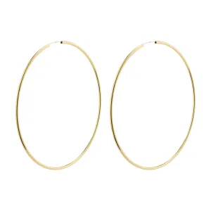 APRIL RECYCLED MEGA HOOP EARRINGS / 100MM / GOLD