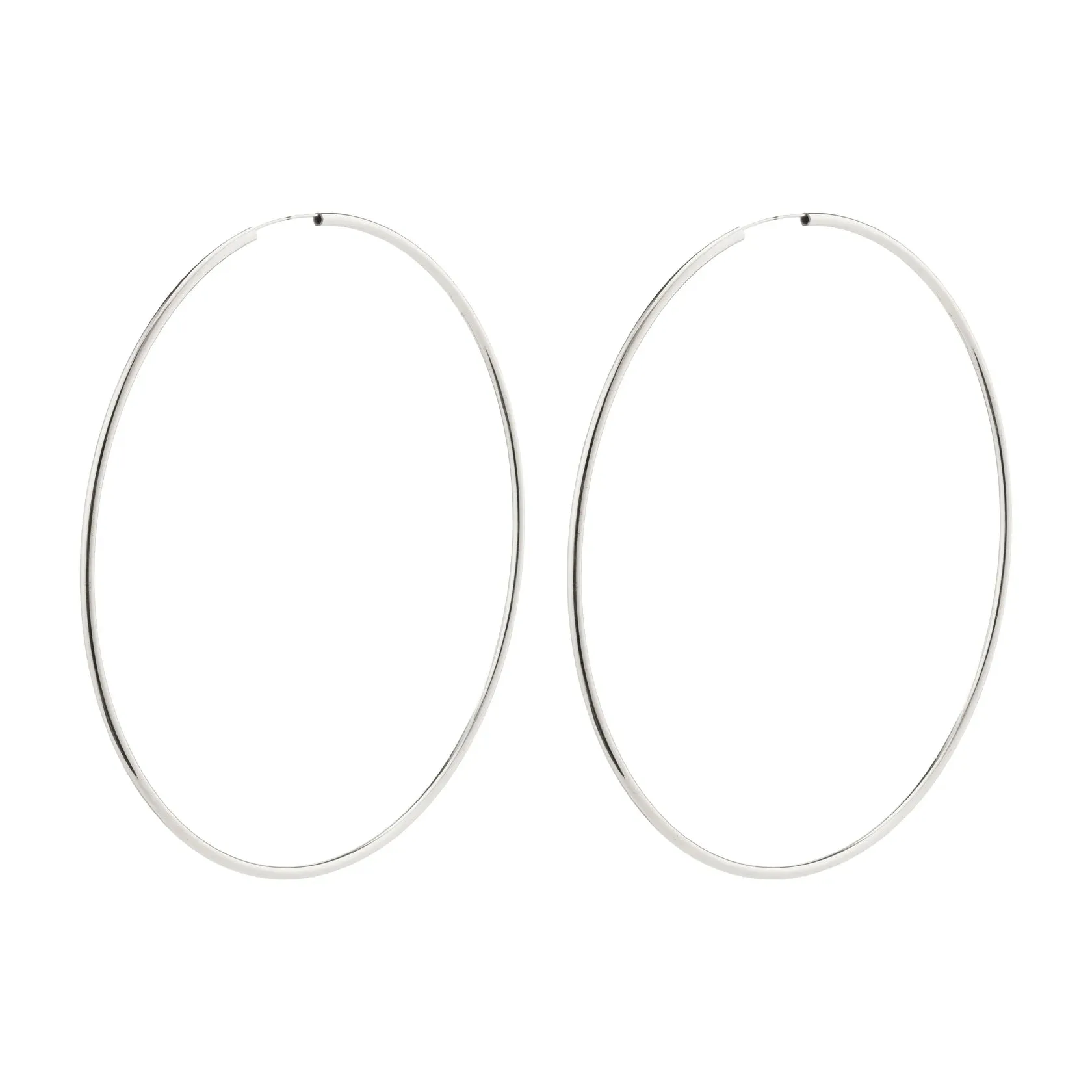 APRIL RECYCLED MEGA HOOP EARRINGS / 100MM / SILVER