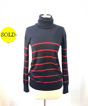 Band Of Outsiders Cashmere Striped Turtleneck Sweater Size S