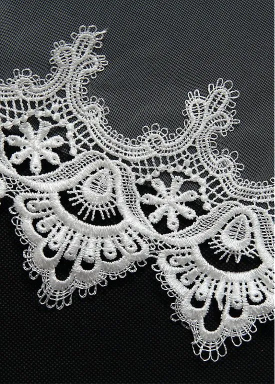 Beautiful Tulle Cathedral Wedding Veil With Lace Applique Edge
