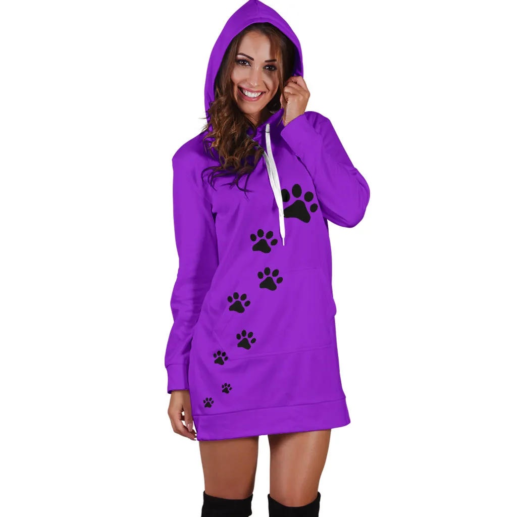 Black Dog Paws Hoodie - Dress