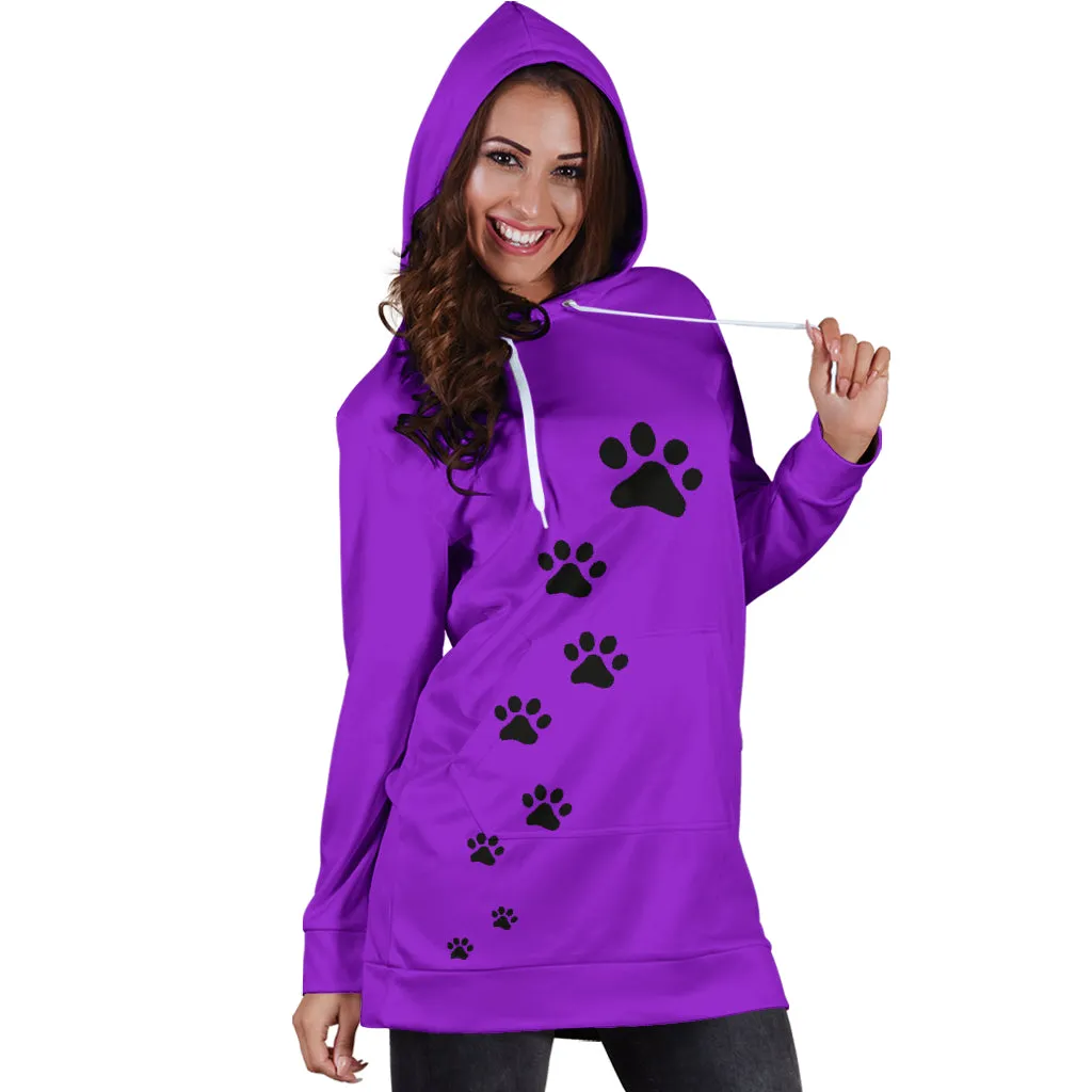 Black Dog Paws Hoodie - Dress
