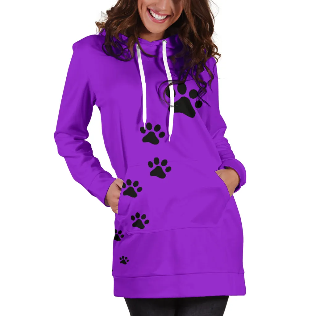 Black Dog Paws Hoodie - Dress