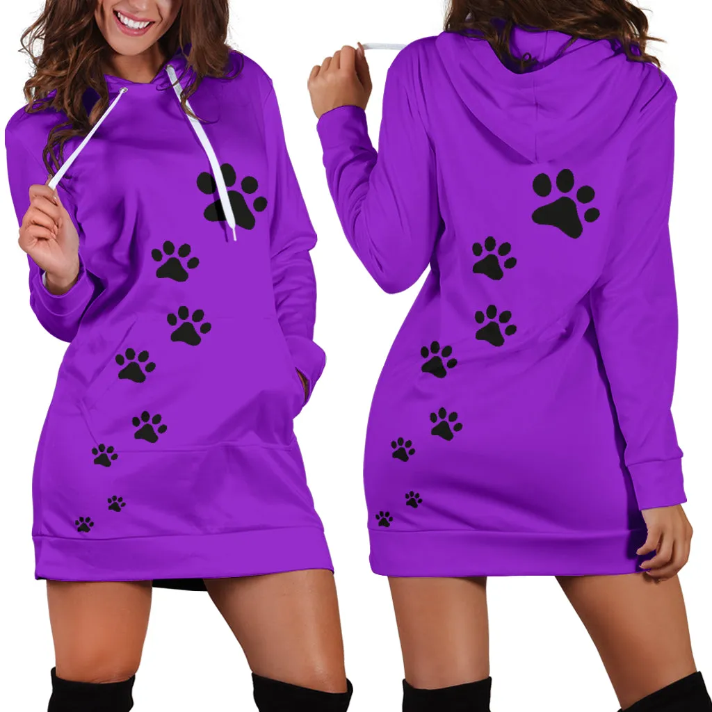 Black Dog Paws Hoodie - Dress