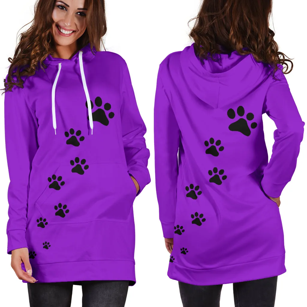 Black Dog Paws Hoodie - Dress