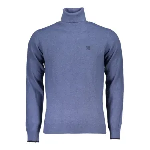 Blue Polyamide Men Sweater