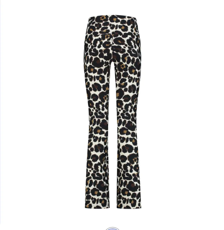 Celine Flared Leggings | Leopard Off White
