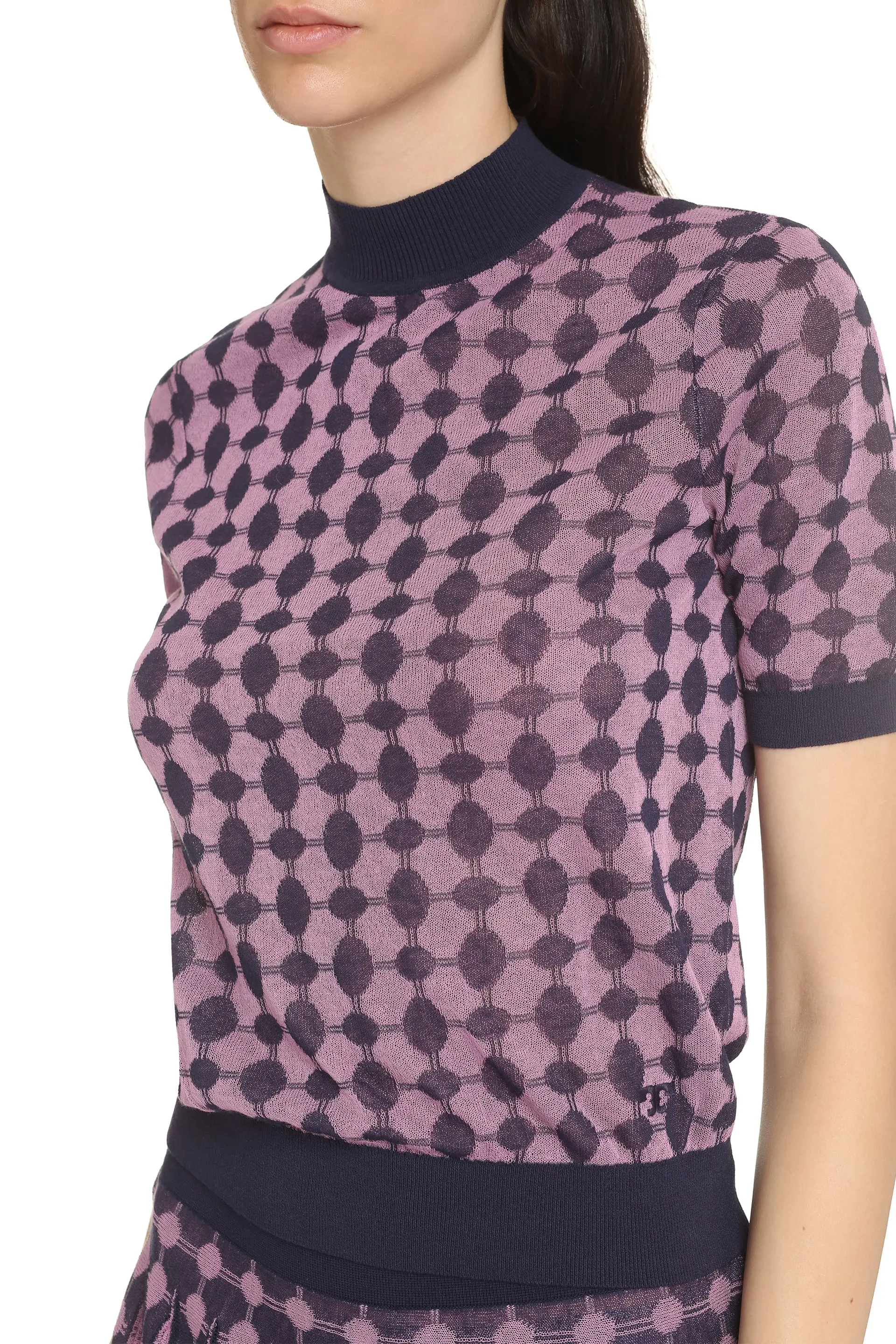 Cotton short sleeve sweater