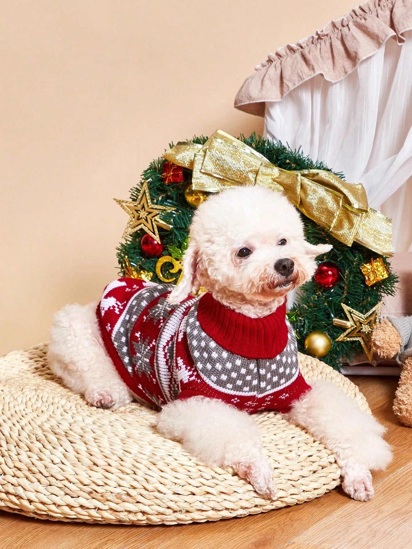 Dog christmas sweaters|1pc Christmas Reindeer Sweater Is Suitable