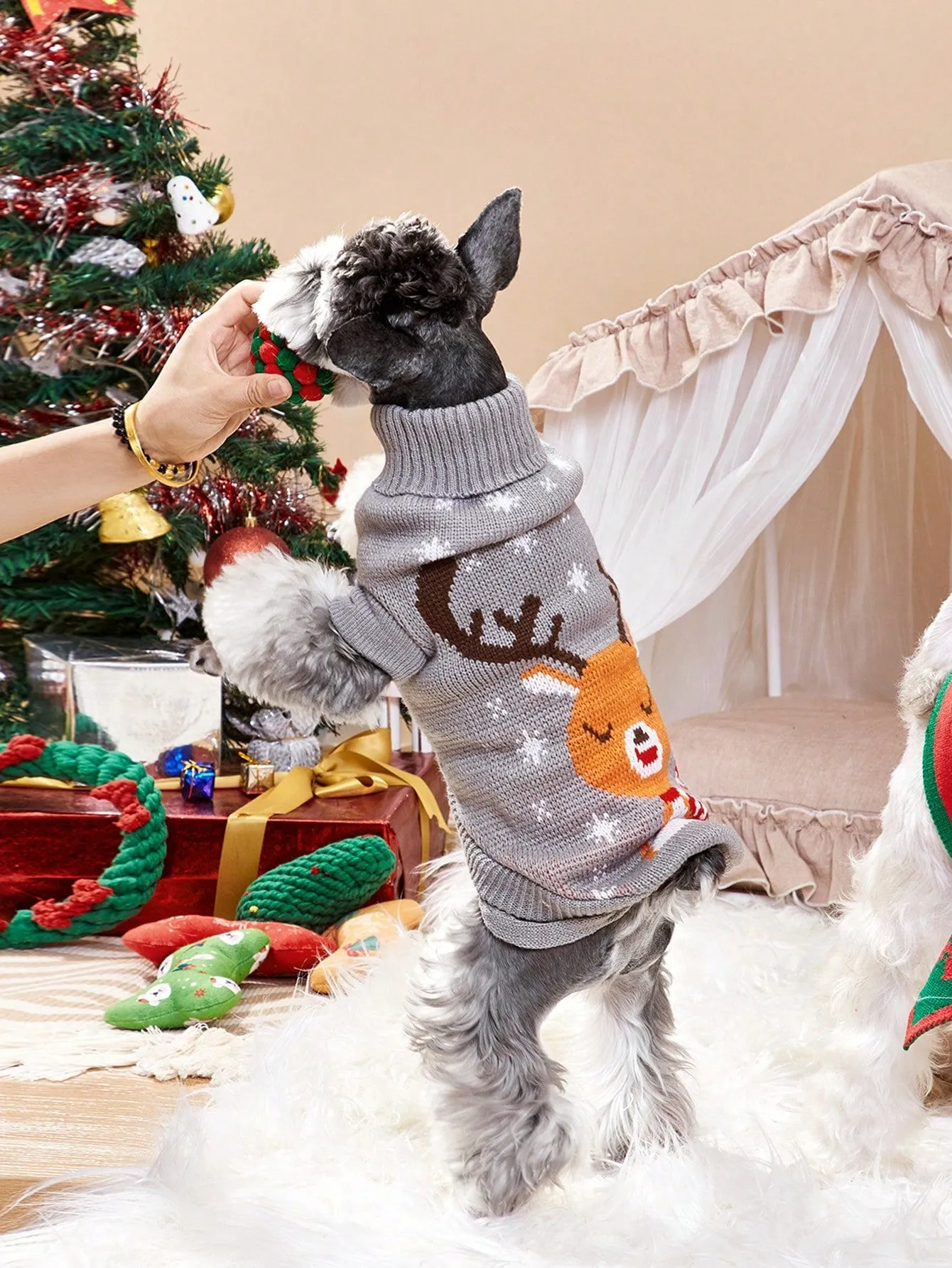 Dog christmas sweaters|1pc Christmas Reindeer Sweater Is Suitable