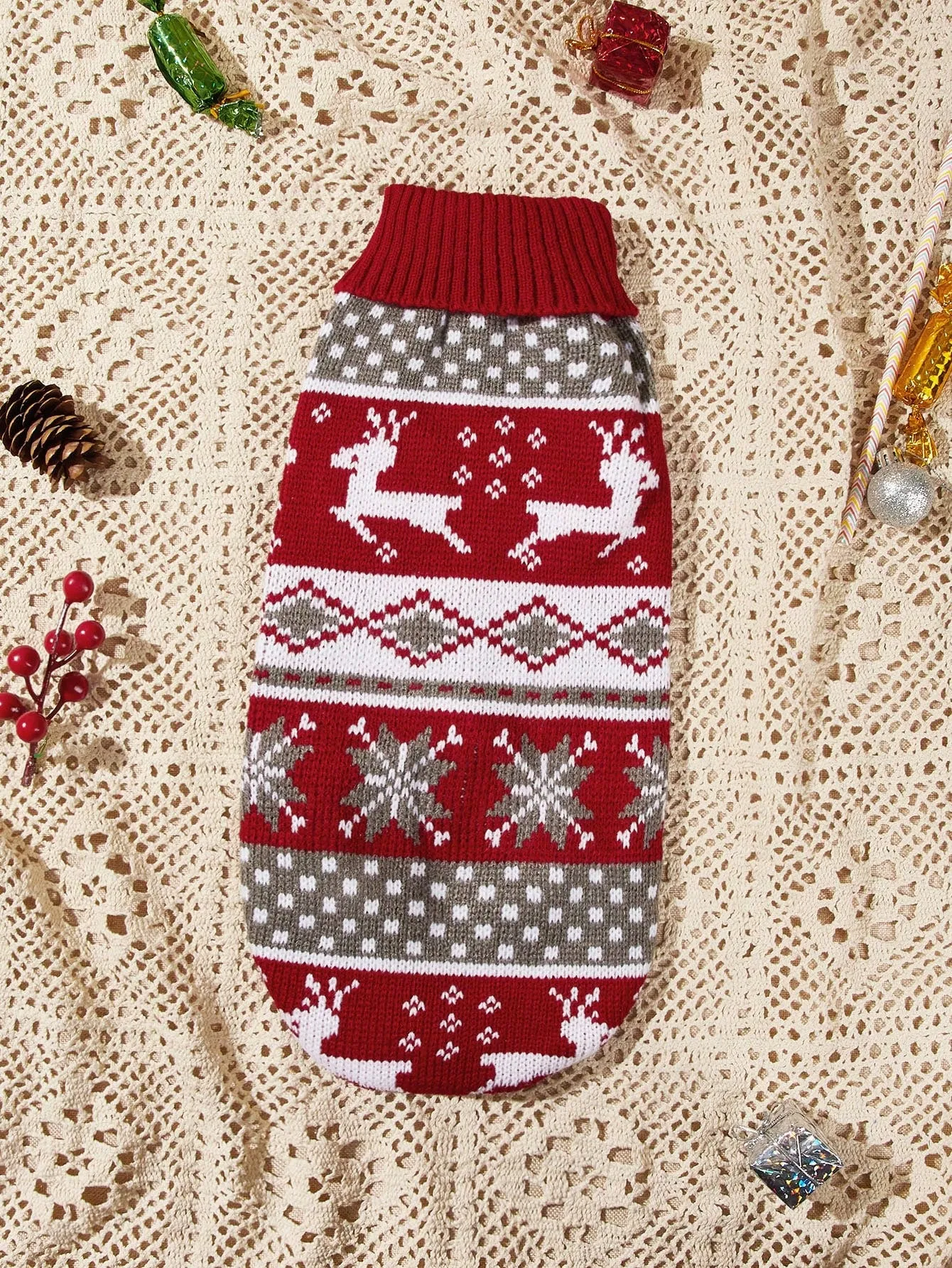 Dog christmas sweaters|1pc Christmas Reindeer Sweater Is Suitable