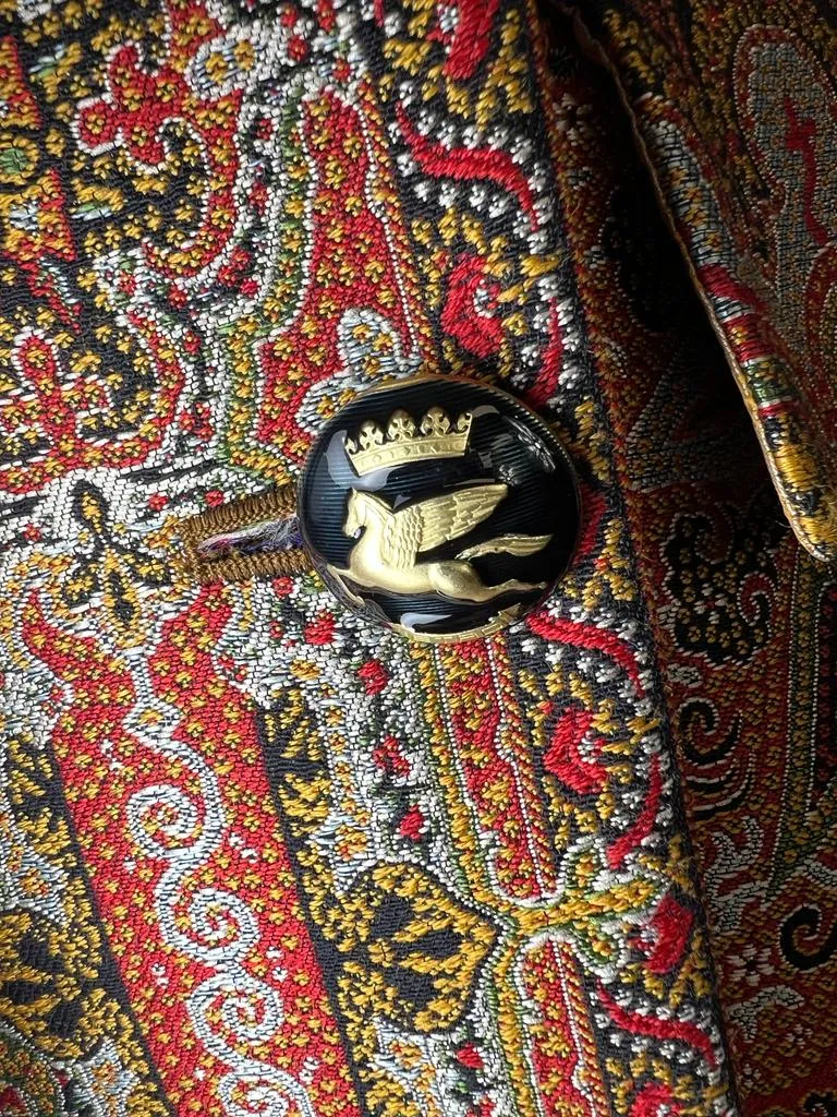 ETRO WOOL JACQUARD BROCADE JACKET DRESS IN MULTICOLOR