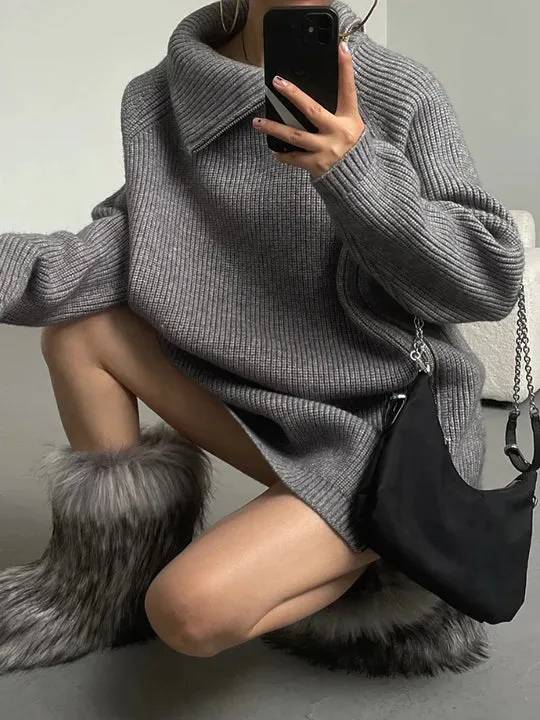Florence - Turtleneck Knit Sweater