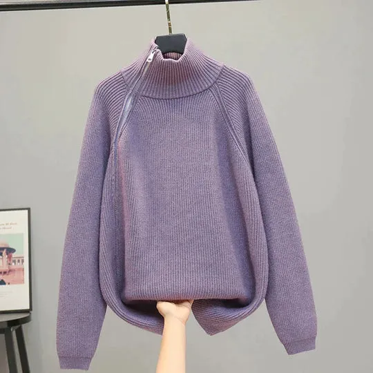 Florence - Turtleneck Knit Sweater