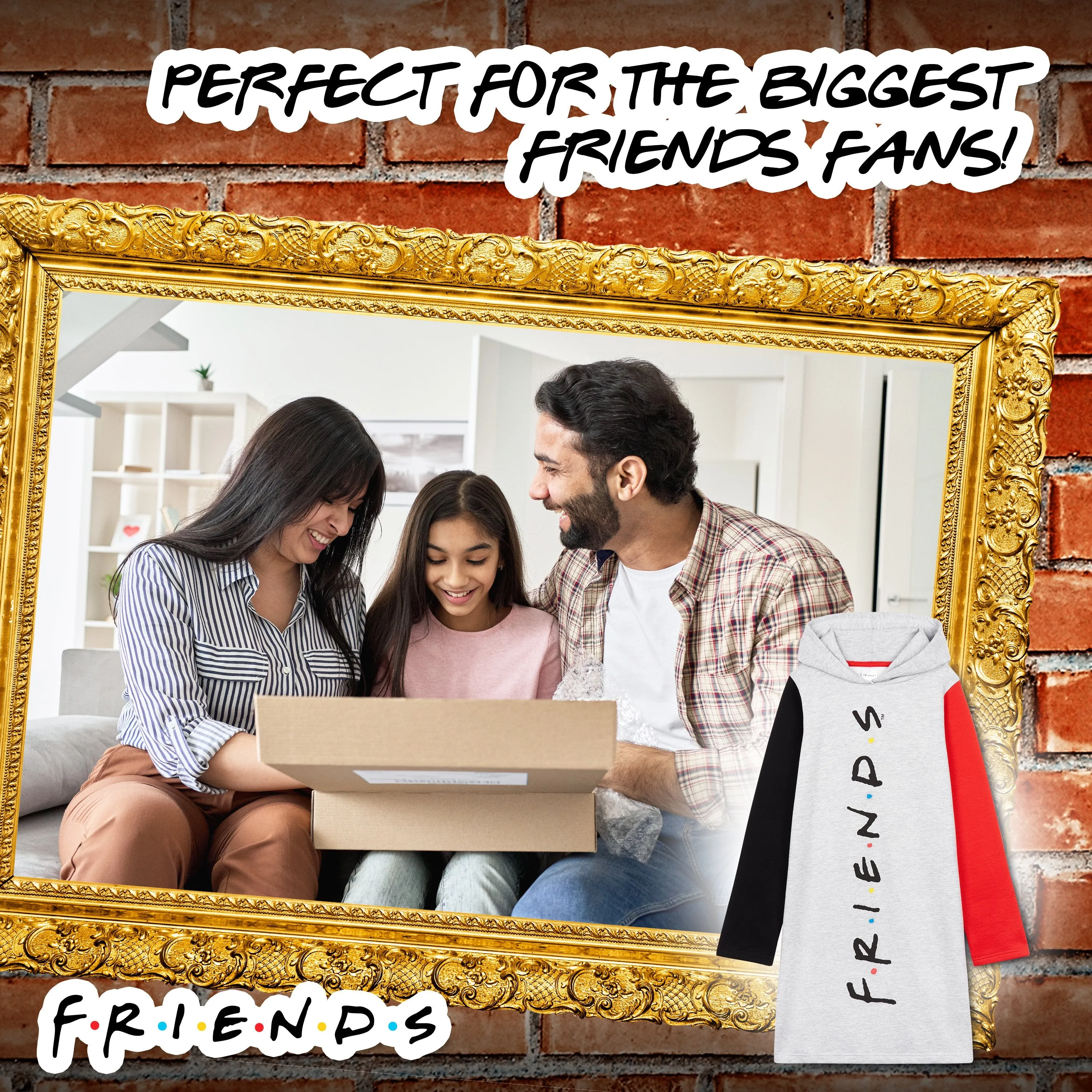 Friends Hoodies for Girls, Girls Hoodie Dress, Friends Merchandise for Girls
