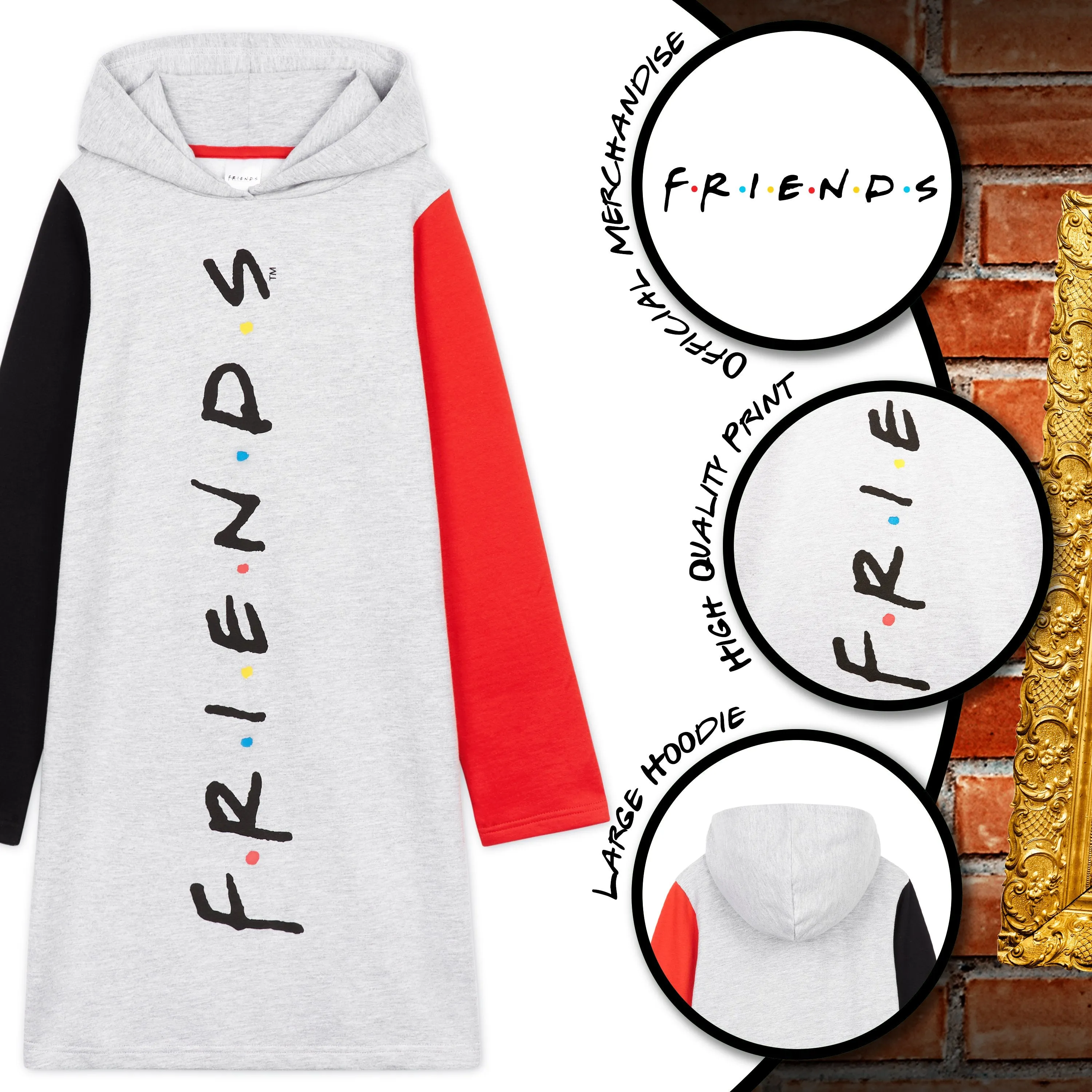 Friends Hoodies for Girls, Girls Hoodie Dress, Friends Merchandise for Girls