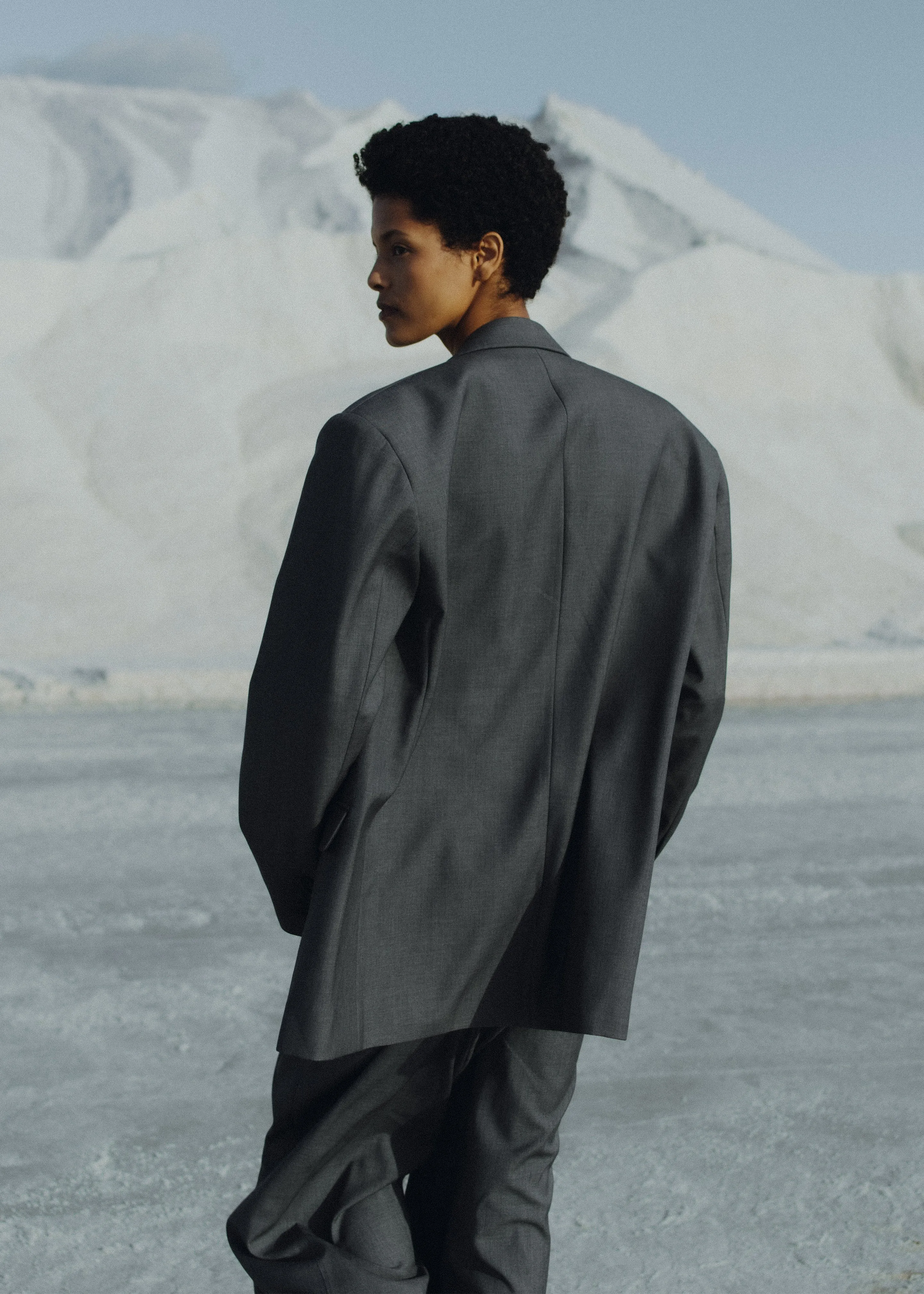 Gelso Oversized Blazer - Dark Grey Melange