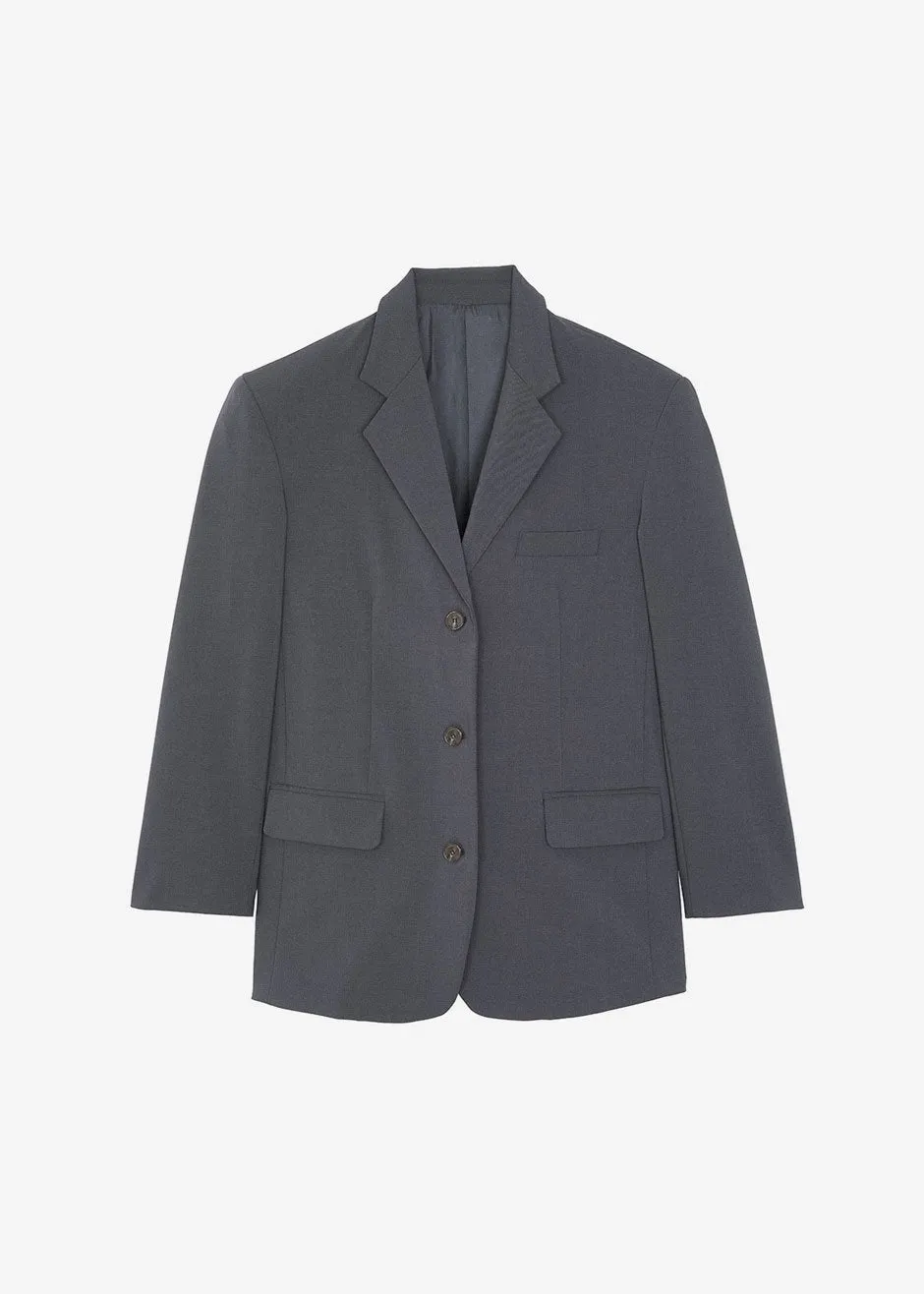 Gelso Oversized Blazer - Dark Grey Melange