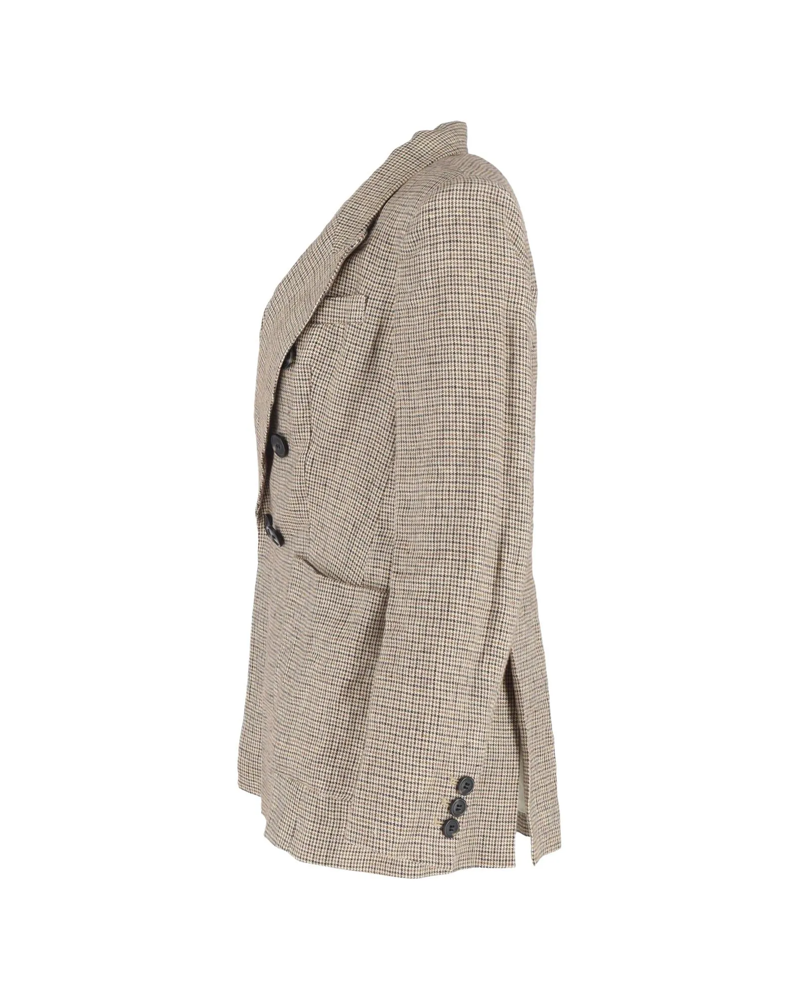 Houndstooth DoubleBreasted Blazer