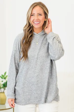 I Am On The Go Top, Heather Grey
