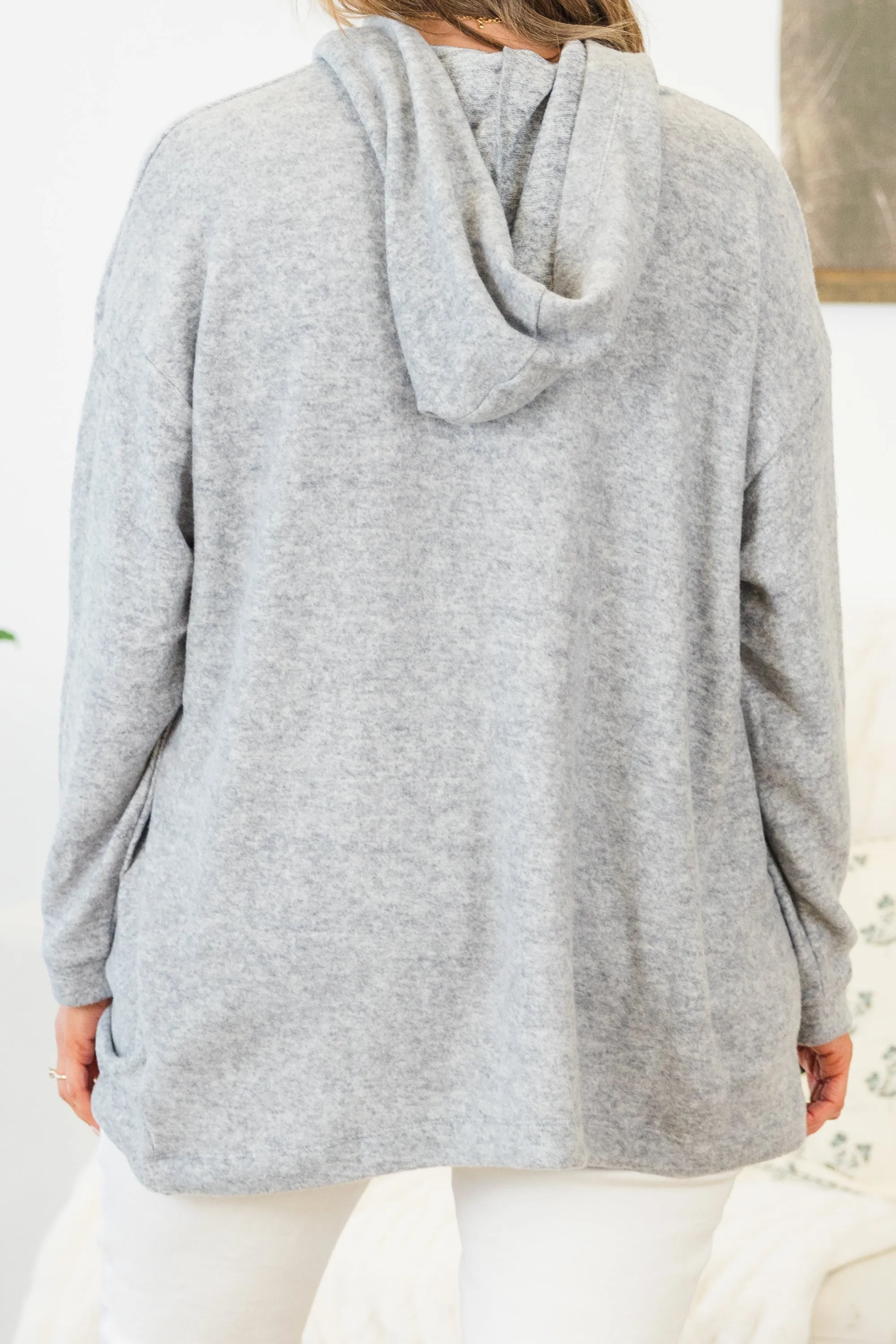 I Am On The Go Top, Heather Grey
