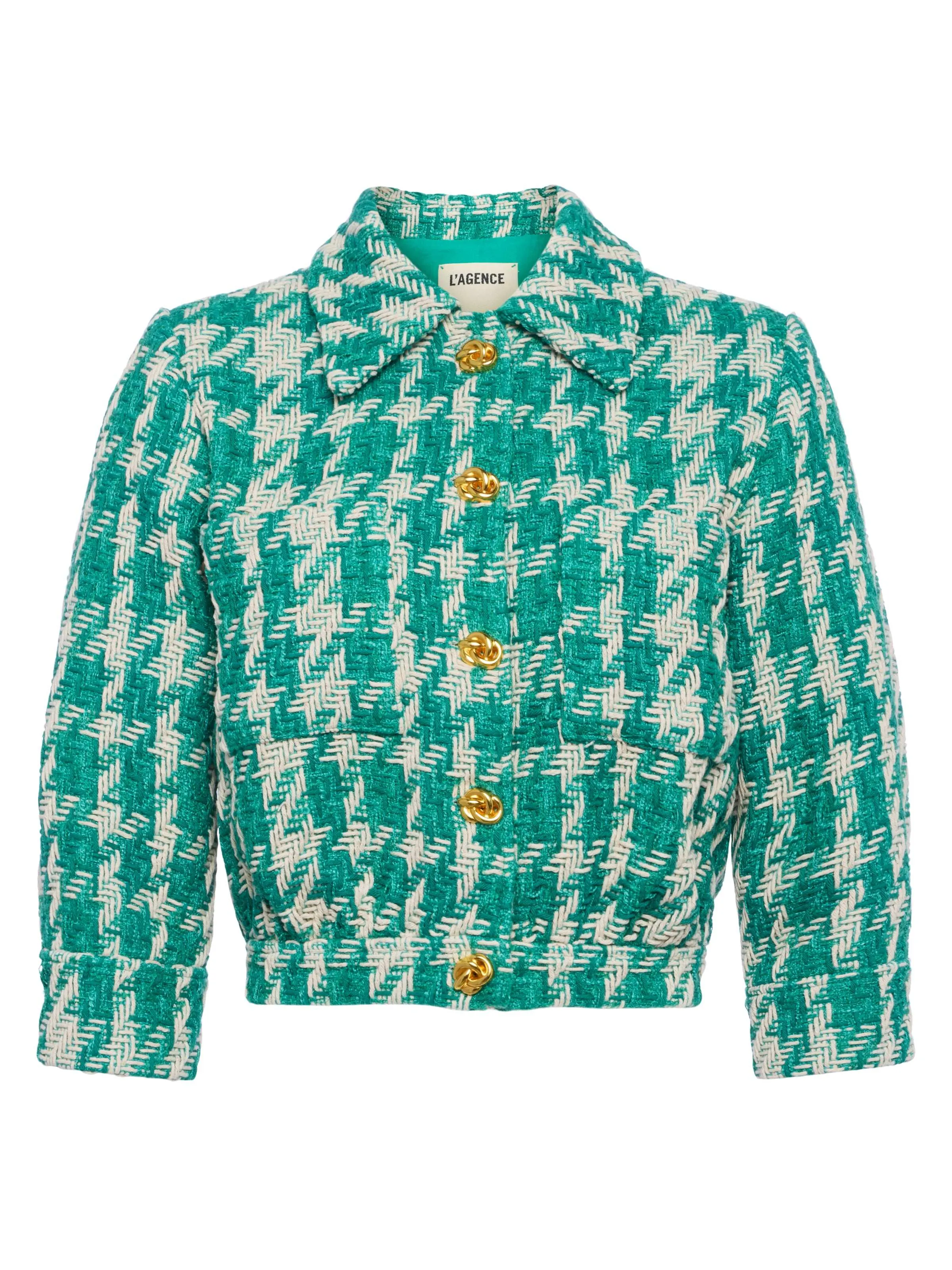 Jia Houndstooth Tweed Jacket
