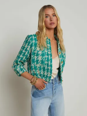 Jia Houndstooth Tweed Jacket