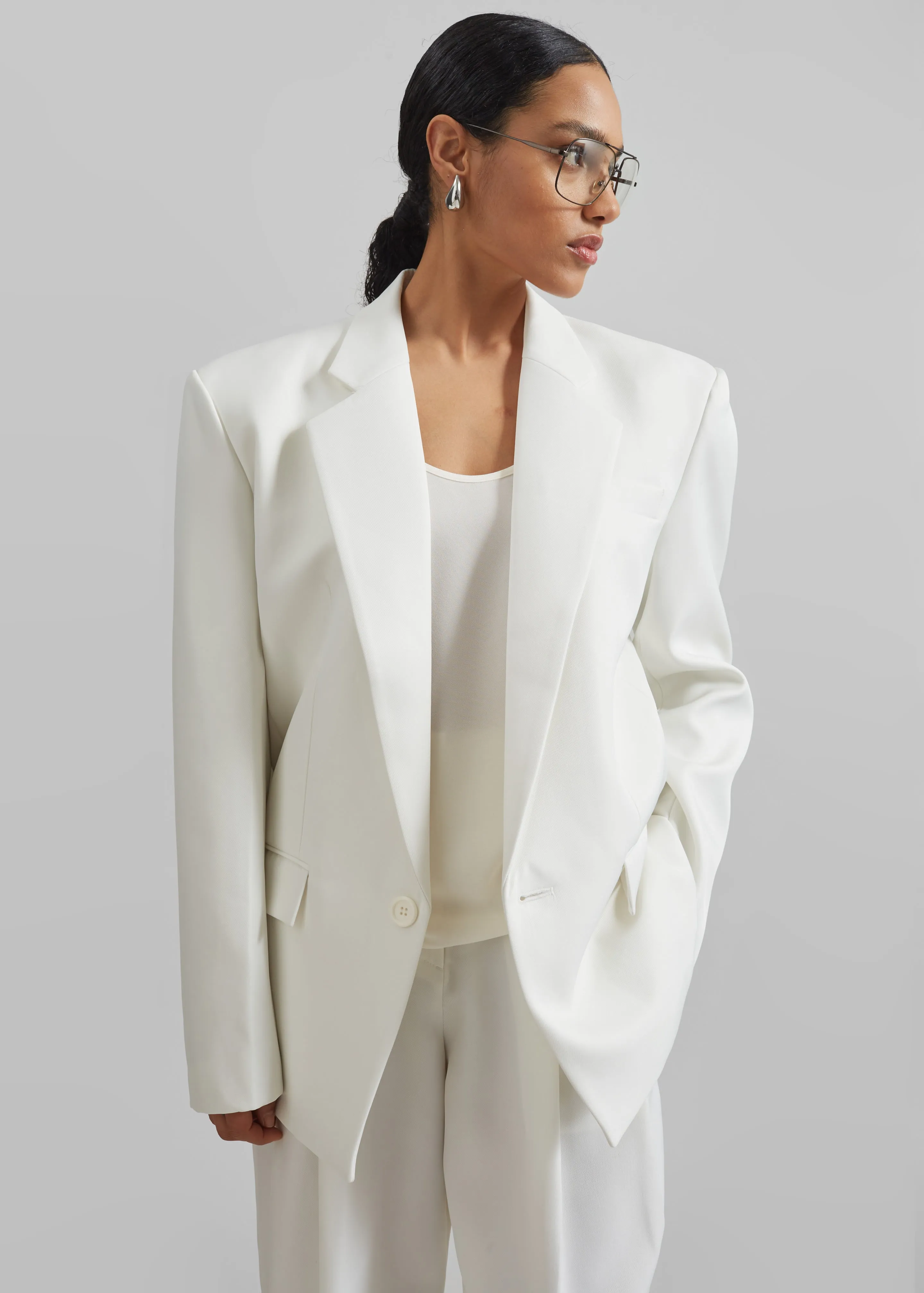 Jun Blazer - White