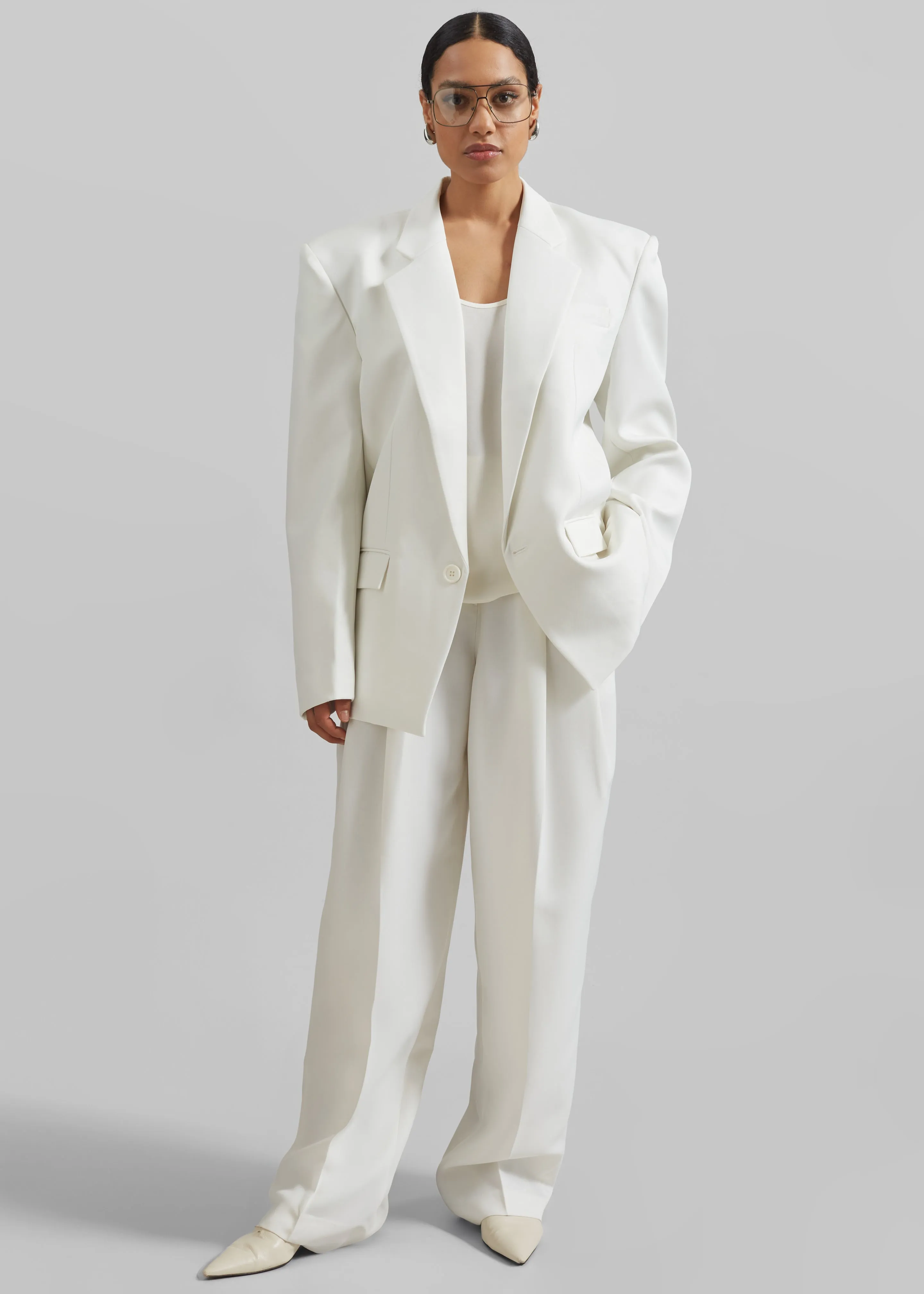 Jun Blazer - White