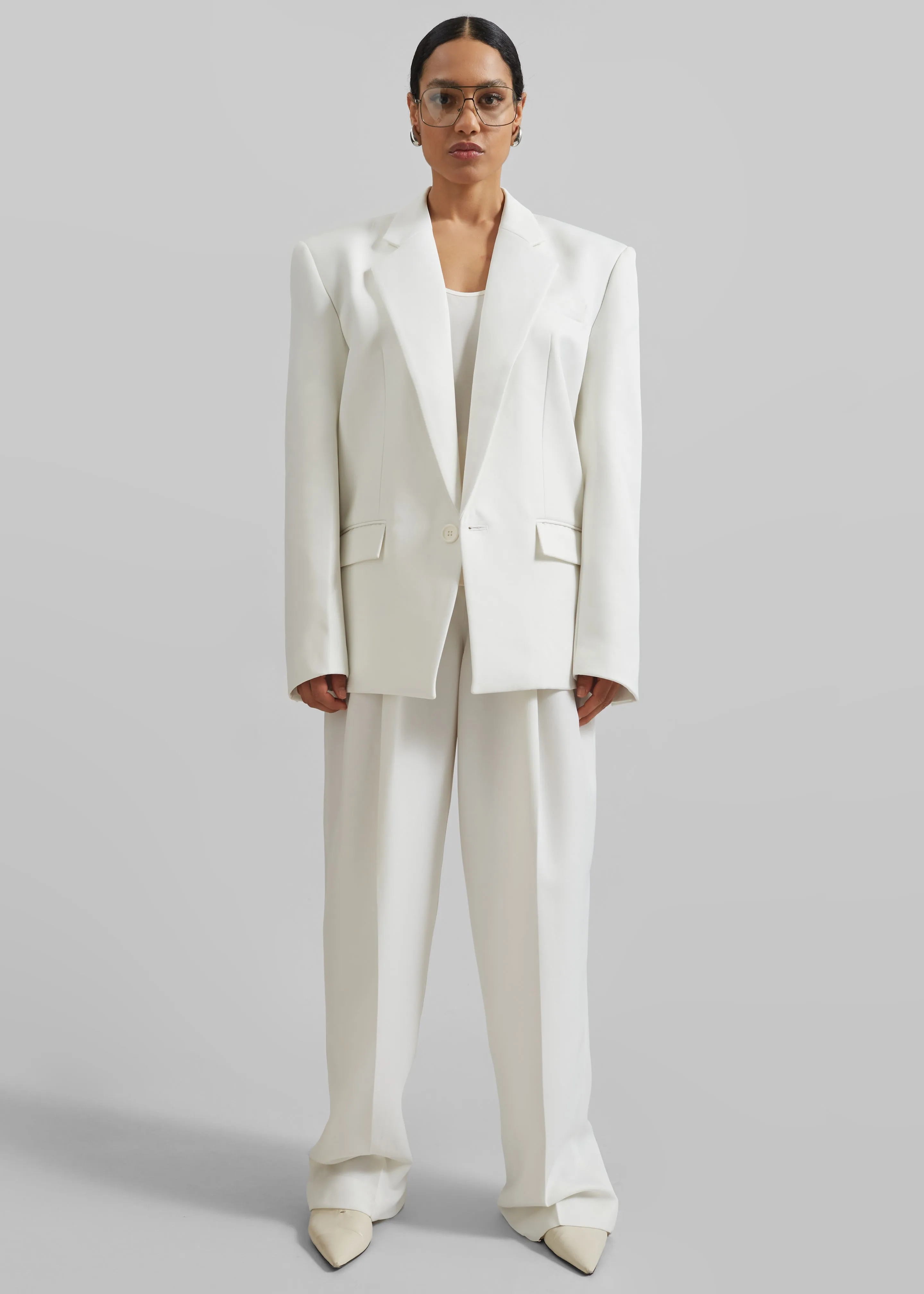 Jun Blazer - White