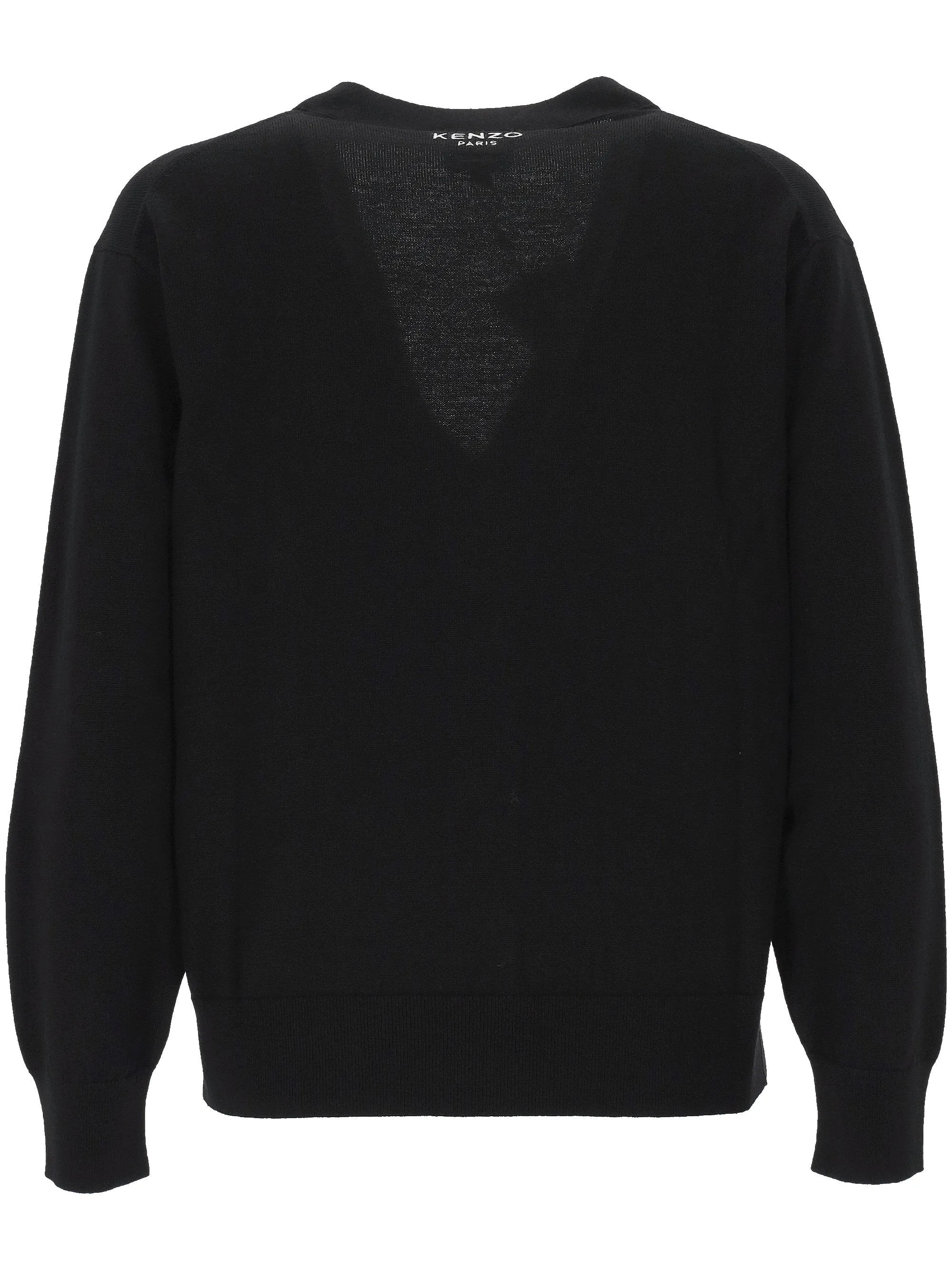 Kenzo Black V Neck -tröja med logotyp