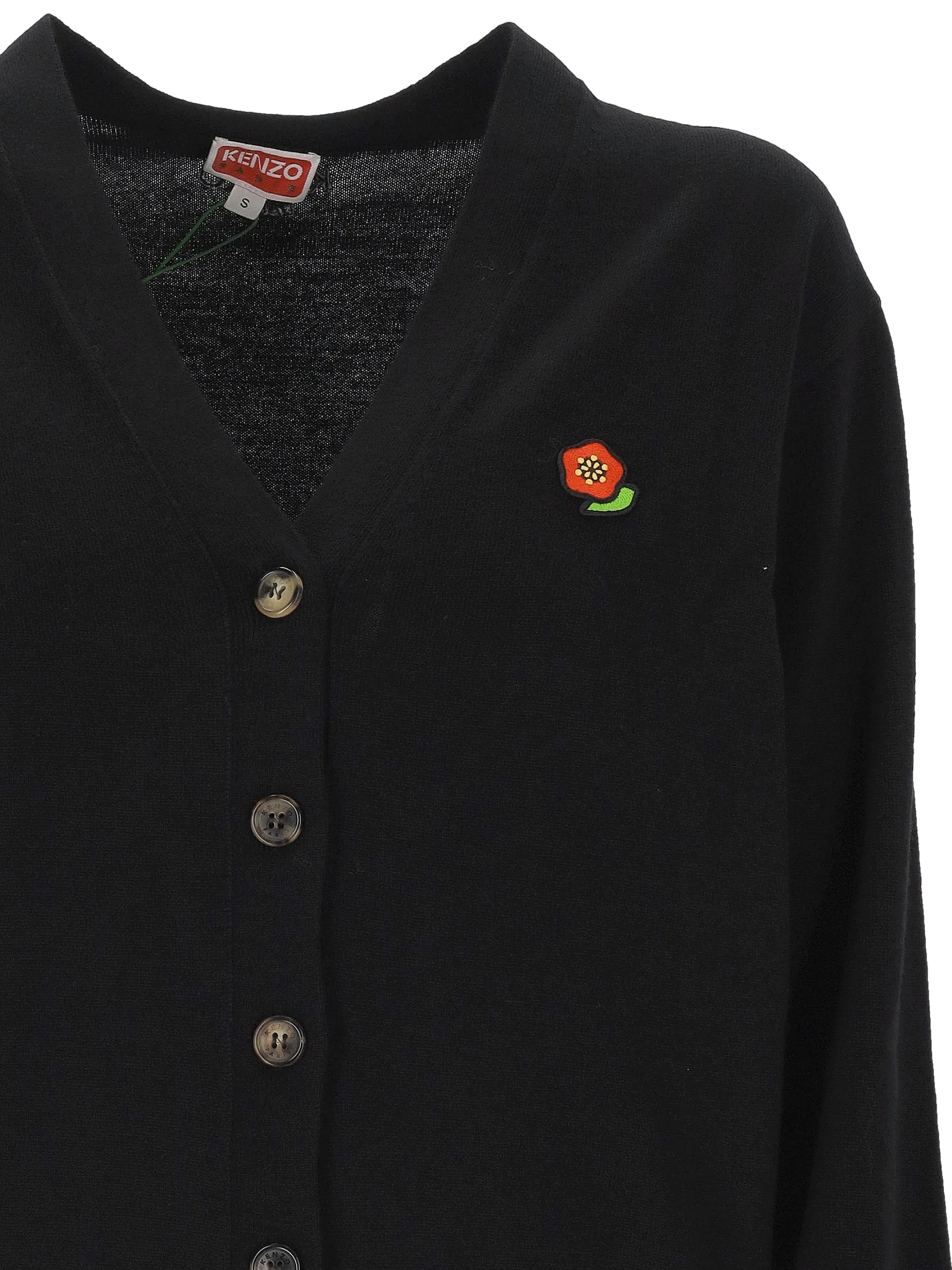 Kenzo Black V Neck -tröja med logotyp