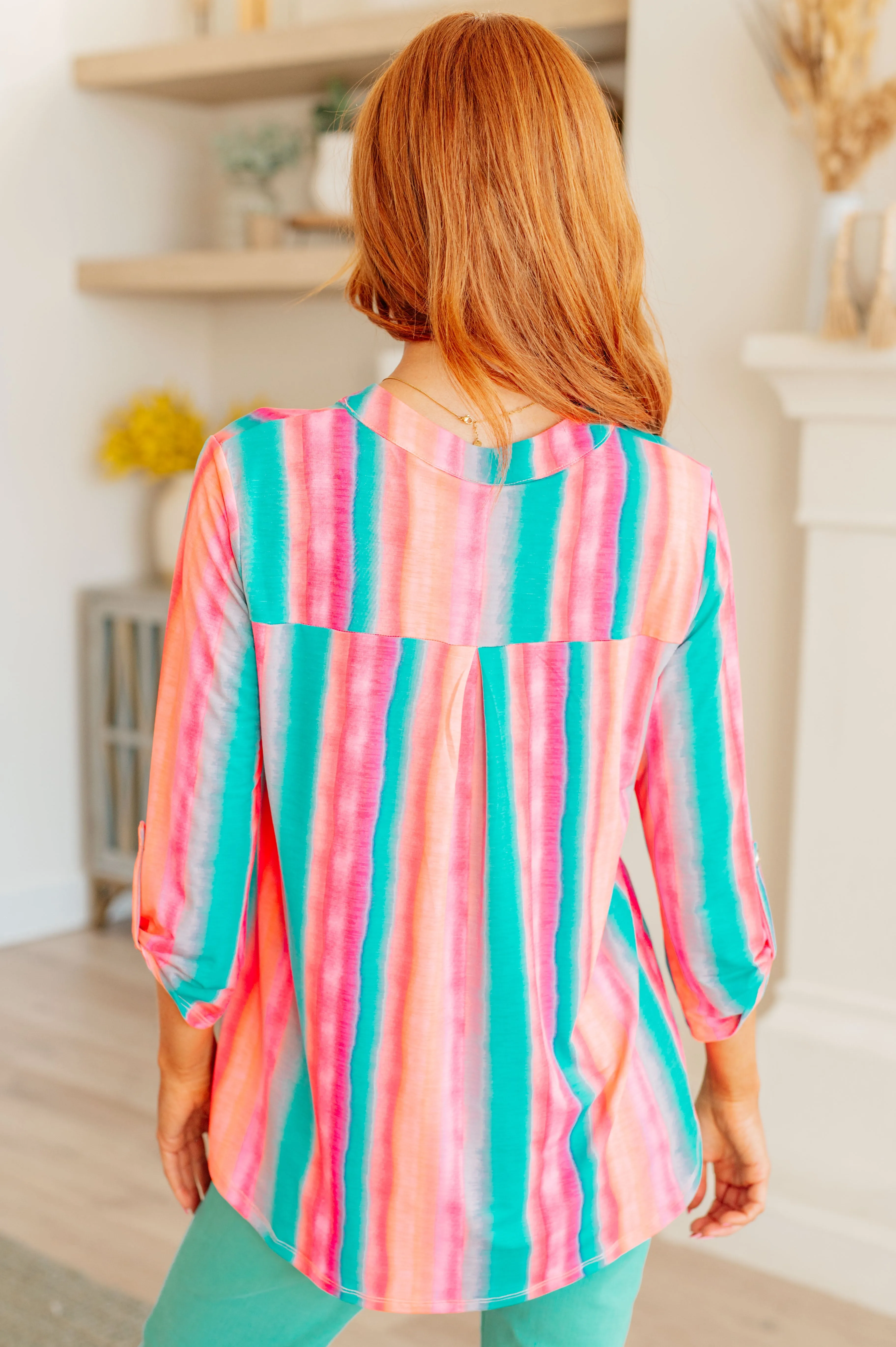 Lizzy Top in Sherbet Stripe
