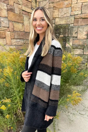 Long Sleeve Open Front Shawl Sweater Coat