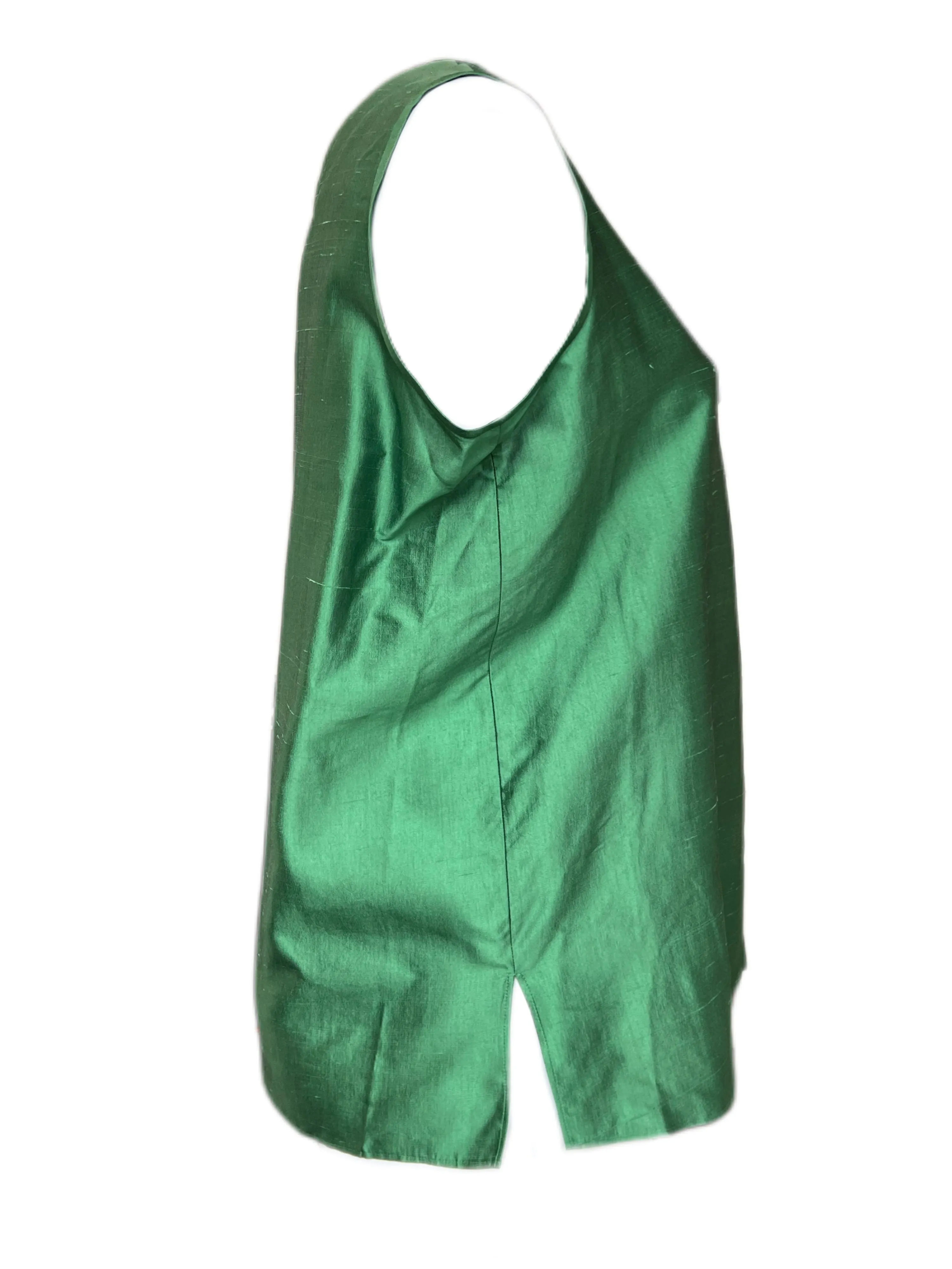 Marina Rinaldi Women's Green Bitter Sleeveless Silk Tank Top NWT