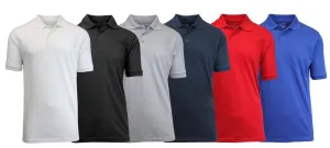 Men's Short-Sleeve Pique Polo Shirts - Assorted Colors and Sizes