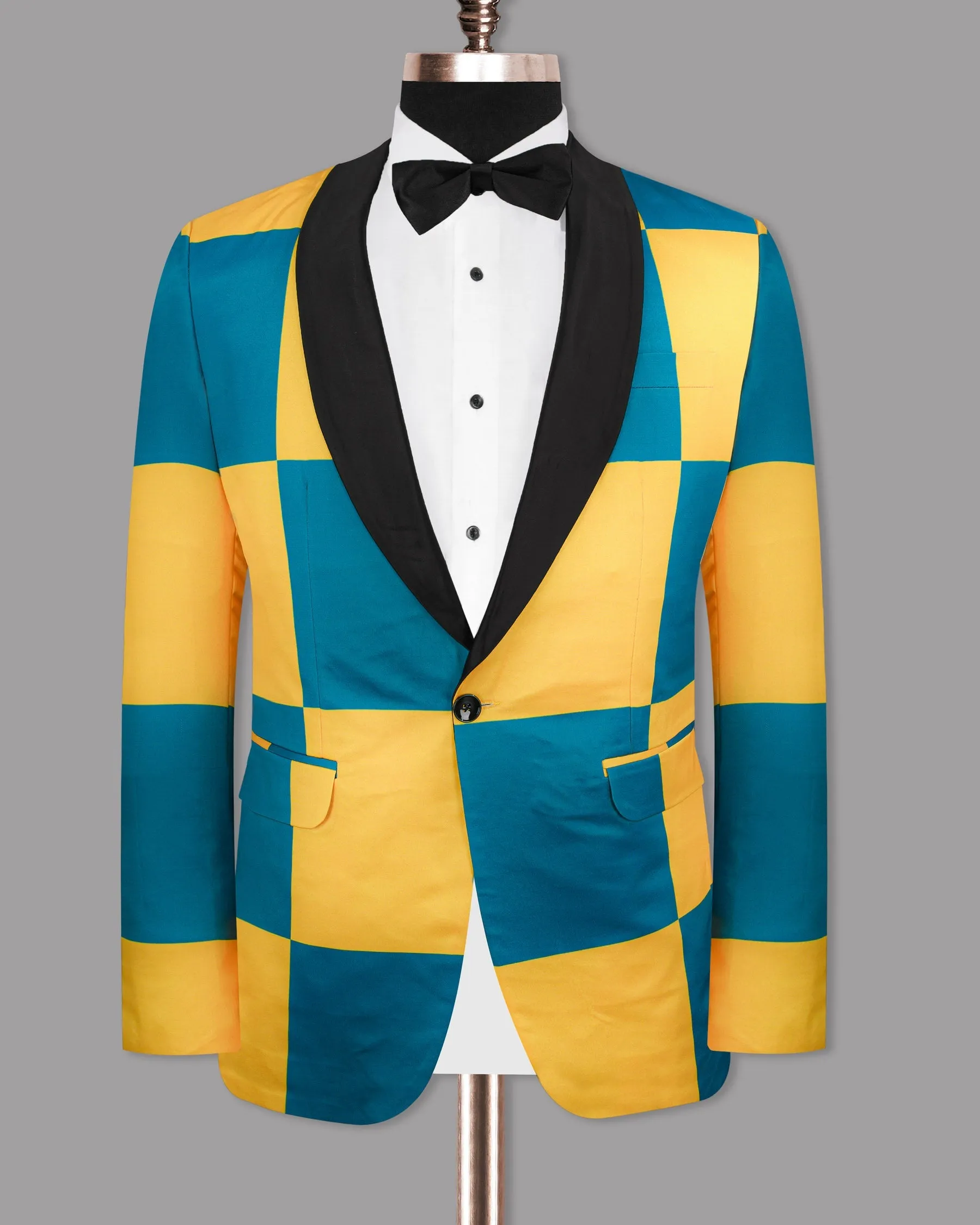 Mosque-Saffron Mango Super Soft Designer Tuxedo Blazer