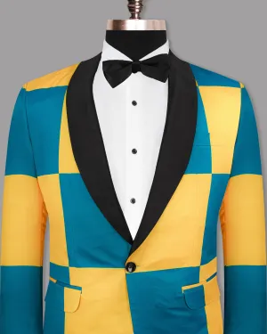 Mosque-Saffron Mango Super Soft Designer Tuxedo Blazer