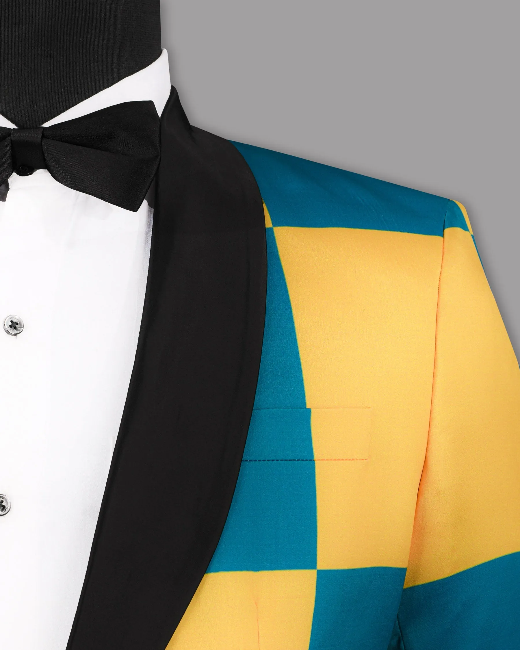 Mosque-Saffron Mango Super Soft Designer Tuxedo Blazer