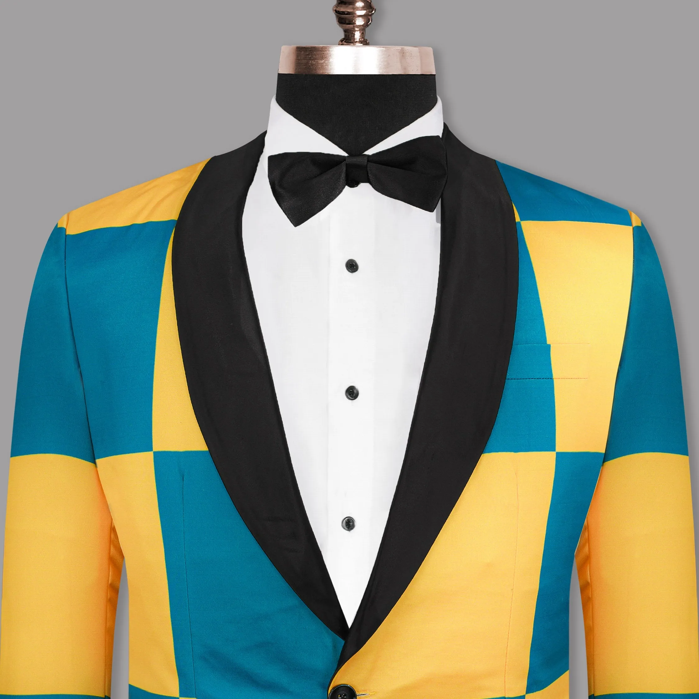 Mosque-Saffron Mango Super Soft Designer Tuxedo Blazer