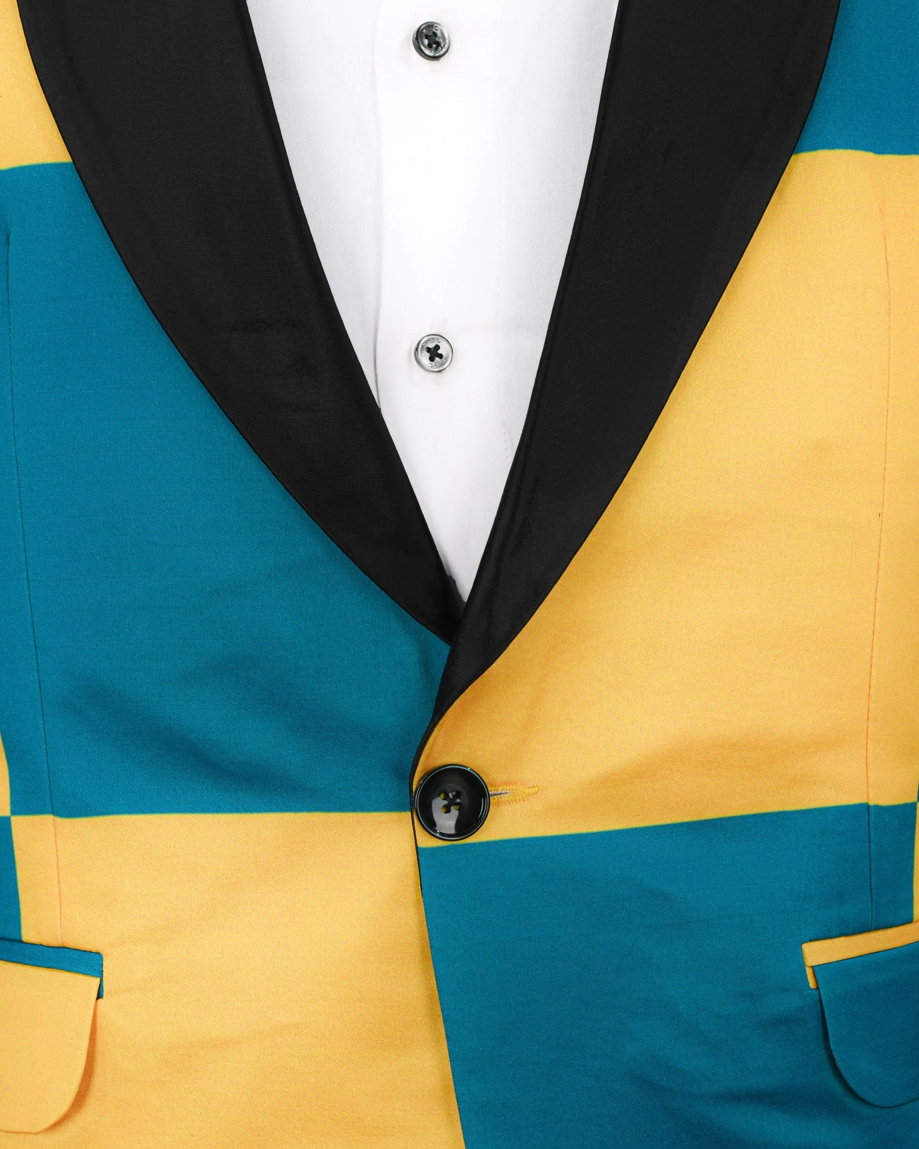 Mosque-Saffron Mango Super Soft Designer Tuxedo Blazer