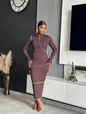 No Drama Hoodie Midi Dress