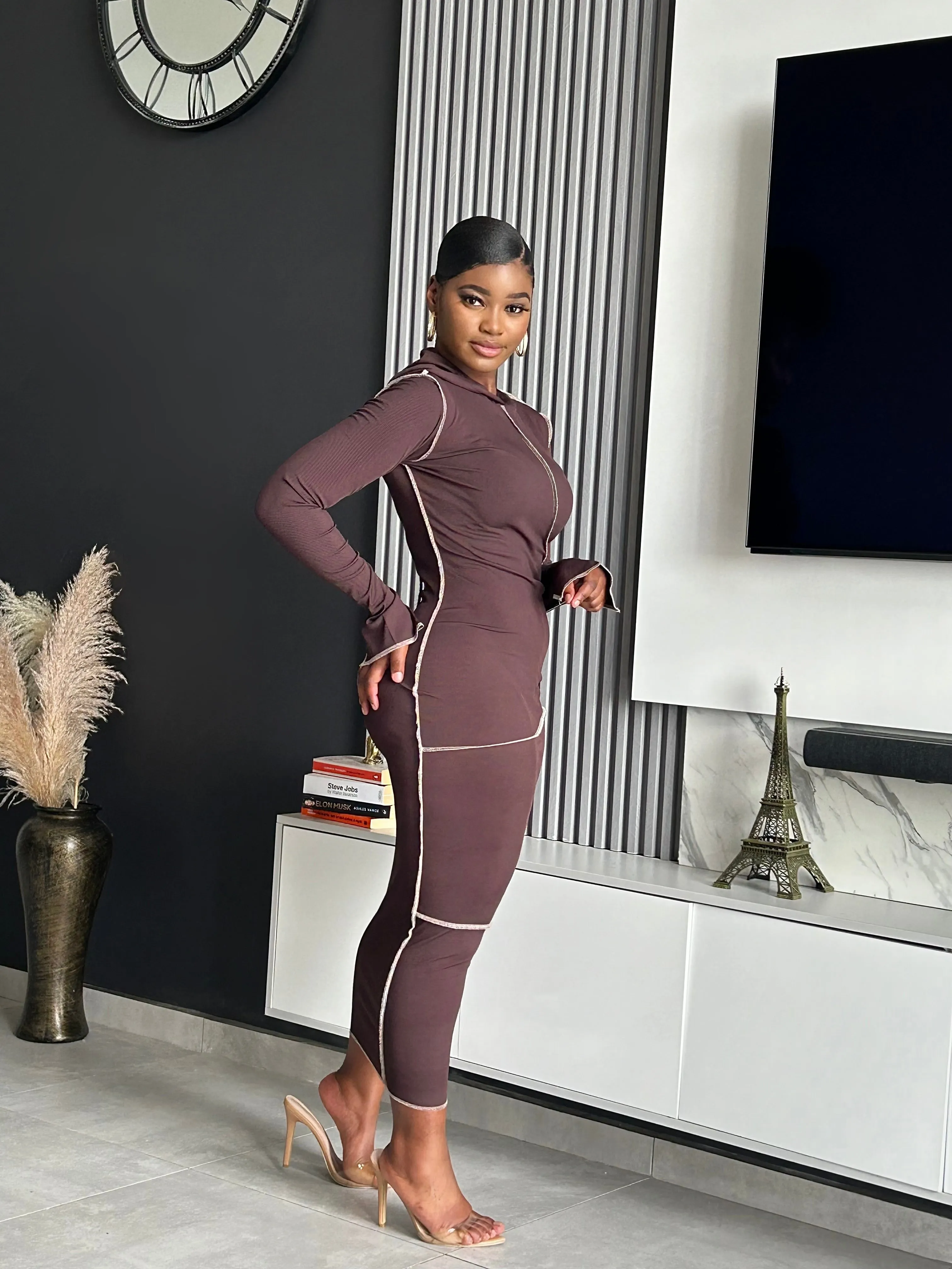No Drama Hoodie Midi Dress