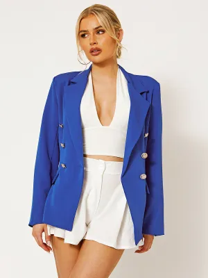 Oversized Button Detail Blazer
