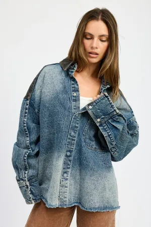 Oversized Button up Denim Jacket