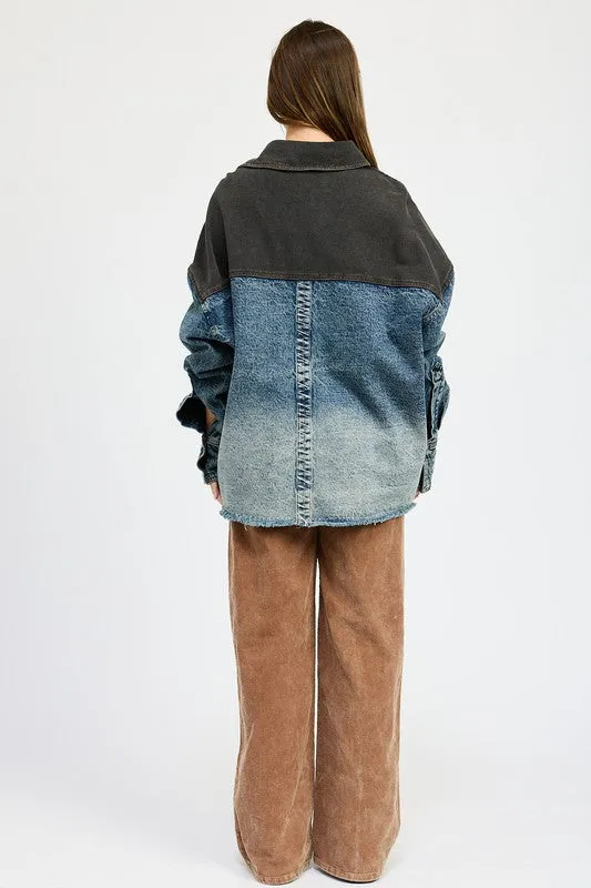 Oversized Button up Denim Jacket