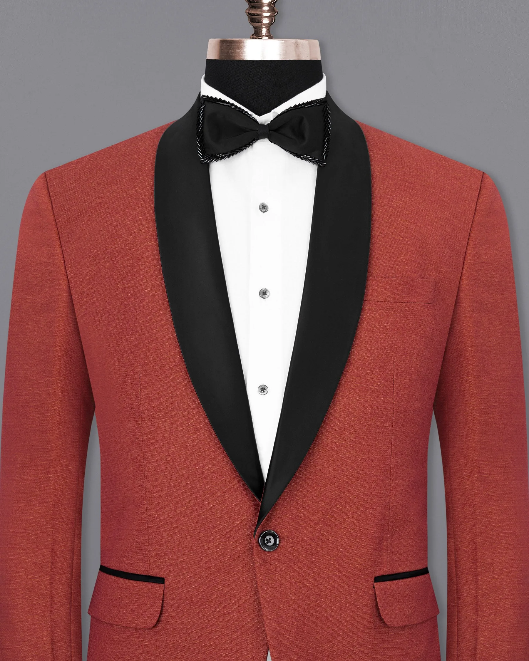 Pale Carmine Tuxedo Blazer