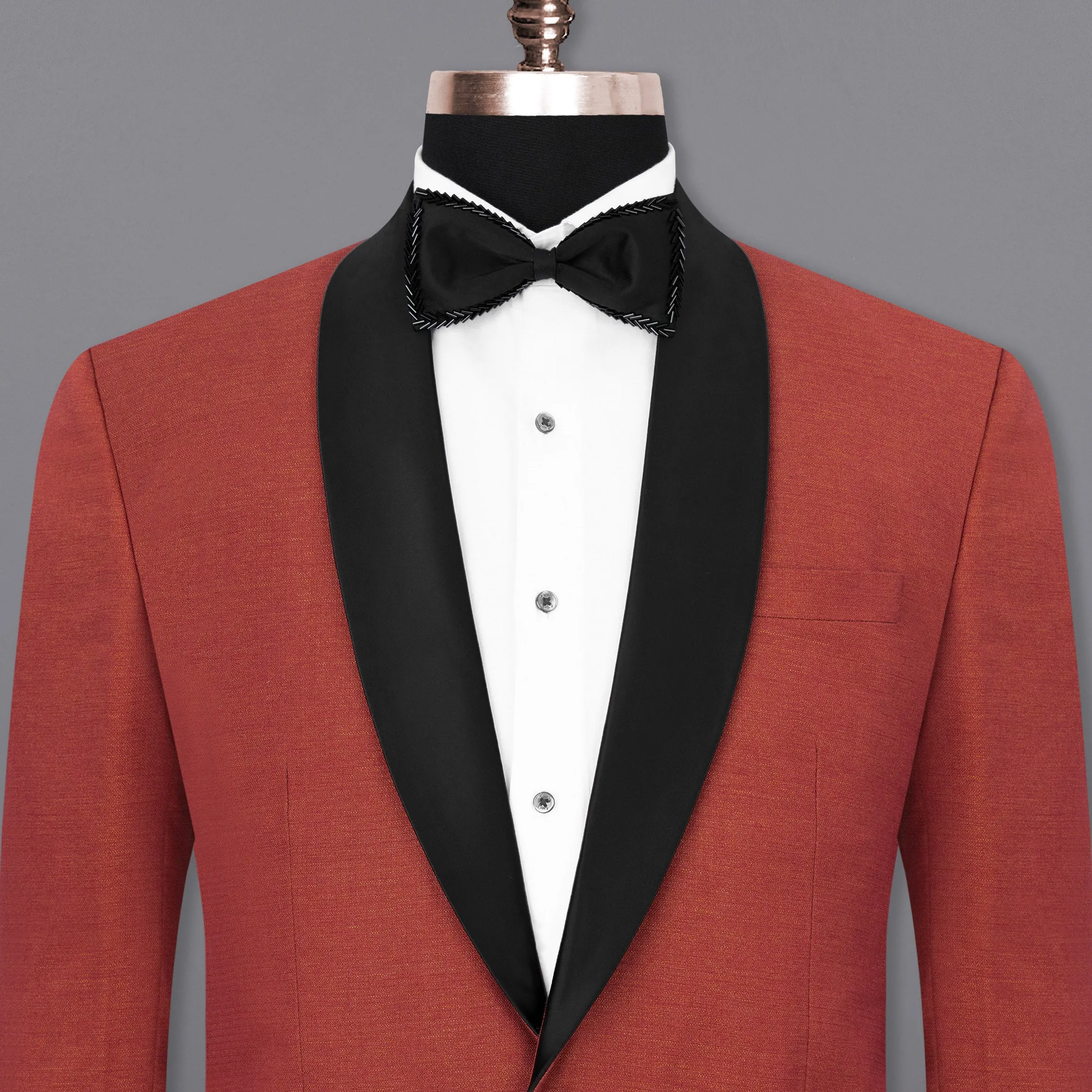 Pale Carmine Tuxedo Blazer