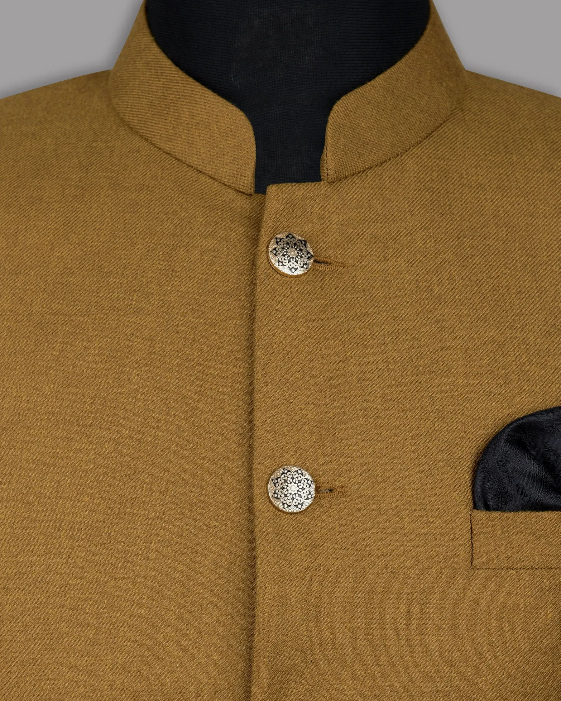 Porter’s Clay Khaki Bandhgala/Mandarin Blazer